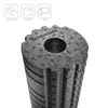 BODYMATE Active medium-hard foam roller with free E-Book - 30 x 15 cm - With Activating Surface Structure - Black