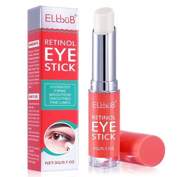 Eye Stick - Augenpflege Augencreme Gegen Falten mit Squalane Retinol & Hyaluronsäure für Kühlender Augenbalsam gegen dunkle Augenringe und Schwellungen