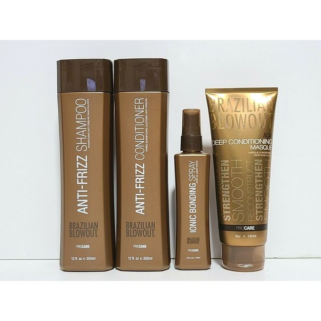 Brazilian Blowout Shampoo & Conditioner & Bonding Spray & Deep Mask Duo Set !