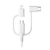 Docomo Genuine 3 in 1 USB Multi Cable, 3.9 ft (1.2 m) (ATM59153), Charging & Data Transfer, Compatible with iPhone android Tablet, Tama Electronics