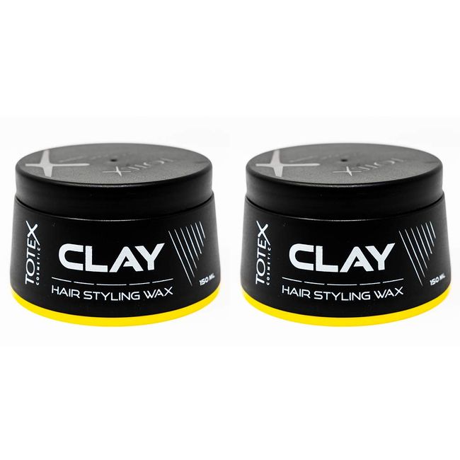 Totex Hair Styling Clay Wax I Clay Natural Messy Look No Shine 150 ml I Men & Woman Styling Hair Wax I Strong Hold Texture Natural Matte Look Finish I Hair Defining Paste Matte Wax 150 ml (Pack Of 2)