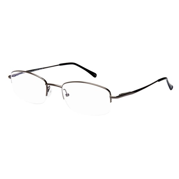 Sightline 6002 Progressive Power Multifocus Reading Glasses Medium Fit Gunmetal 2.00