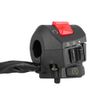 Motorcycle Handlebar Control 2Pcs 7/8" Left and Right Mount Switch With Horn and Ignition Control On/Off Button