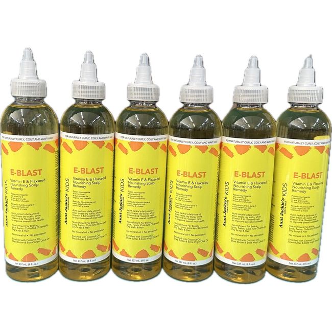 6 pack Aunt Jackie's Kids E-Blast Daily Oil for Dry Scalp Vitamin E hair root