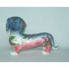 WhimsiClay Colorful Roxie Dachshund Figurine