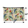Macaws Parrots Jungle Rainforest Pattern Makeup Cosmetic Bag Organizer Pouch