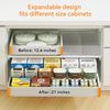 2 Pack 21'' Deep Pull Out Cabinet Organizer Expandable Width (12.6'' to 21'') Sl