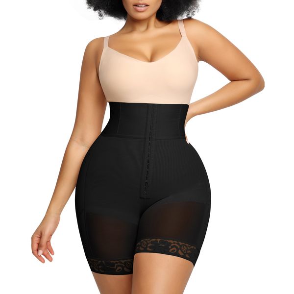 SHAPELLX Body Shaper For Women High Waisted Body Shaper Shorts Shapewear for Women Tummy Control Slip Shorts Butt Lifting Shapewear Higher Power Shorts (Black, 3X-Large)