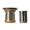 Jr. Duo Kitchen Sink Basket Strainer Assembly 2-1/2 " Deep (Satin Nickel)