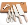 pink knife set with block-knife set pink kitchen accessories-kn