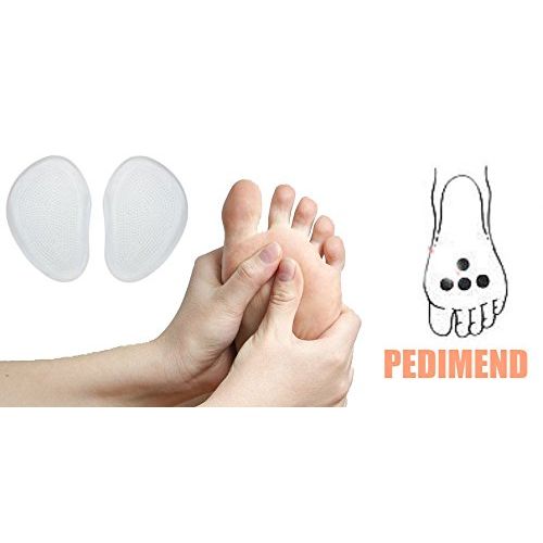 Pedimend™ 2 Pairs Gel Cushions For Feet | High Heel Comfort Insoles For Pain | Gel Shoe Inserts | Gel Pads For Feet | Non Slip Inner Shoe Sticky Gel Pads