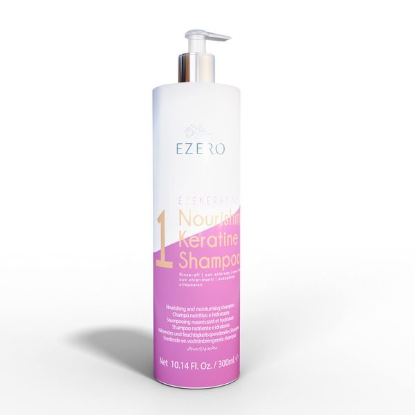 Ezero Keratin Shampoo Für Keratin Haarkur Oder Keratin Treatment - Shampoo Nach Keratin Glättung - Shampoo Trockenes Haar - Shampoo Für Extensions - Keratin Haarpflege - Shampoo Keratin - Vegan