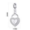 Philip Jones Heart Lock Charm Created with Zircondia® Crystals