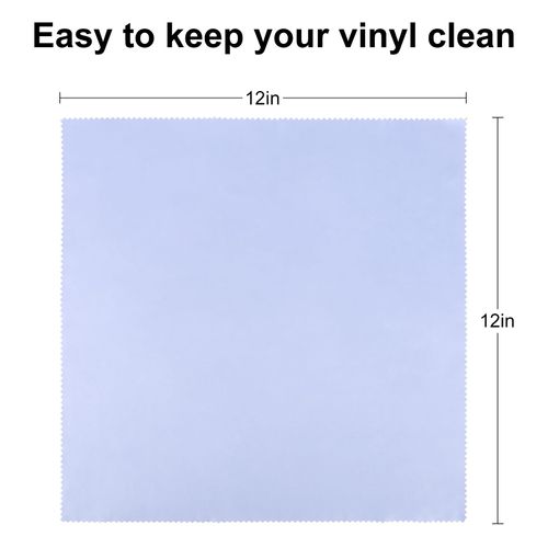 Record Cleaning Cloth, 6 Pack 12''x12'' Anti-Static Microfiber Towel by Gartopvoiz Lint-Free Cleaner for LP Record Vinyl, Glasses, TV Screen, Laptop