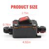 EATAKWARD 20A 125V AC Inline Switch, IP66 Waterproof DPST Inline Cord Switch with Red Rocker Button (ON/Off Switch)