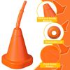 Gerrii Plastic Race Car Party Cups with Straws Set, Construction Cone Shaped ...