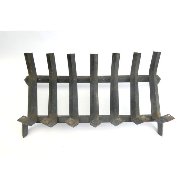 Heavy Cast Iron Metal Fireplace Log Holder Black Hearthware Designer Vintage