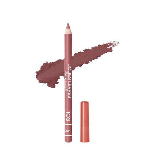 Vivienne Sabo Jolies Lèvres Lip Pencil - Creamy Lip Liner Pencil for Defined Lips - Extends the Life of Lipstick & Lip Gloss - Easy to Apply & Blend - Dark Nude