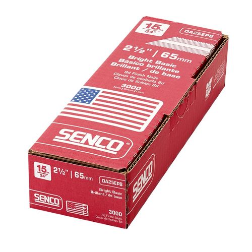 Senco DA25EPB 15 Gauge by 2-1/2 inch Length Bright Basic Finish Nail (3,000 per box)