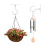 Xumann 5 Set Ceiling Hooks for Hanging Plants, 2.5 Inch Square Metal Ceiling Hoo