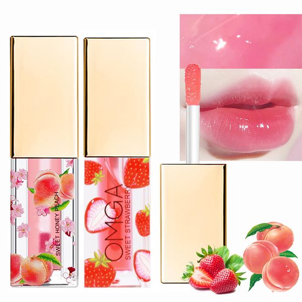 Clear Lip Gloss Lip Oil, 2 Pack Colour Changing Moisturizing Lip Oil Gloss Colorless Lipgloss Lip Balm Clear Liquid Lipstick Lip Care Hydrating For Lip Plumping, Dry And Chapped Lips (2 Pack)