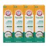 ARM & HAMMER Essentials Whiten & Strengthen Fluoride Toothpaste-4 Pack of 4.3oz Tubes, Fresh Mint- 100% Natural Baking Soda- Fluoride Toothpaste