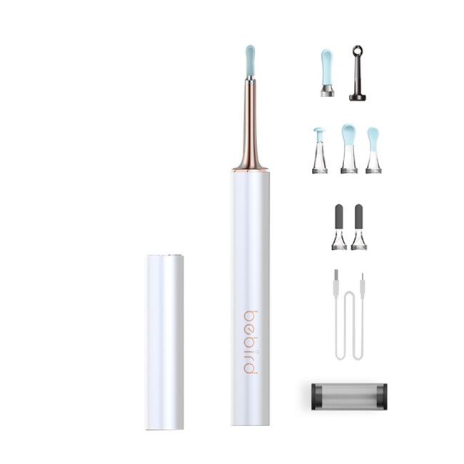 Endoscopic Earpick Bebird-T15 Visual Ear Cleaning Kit Acne Blackhead Remover for ISO Android Smartphone, [02] T15 white