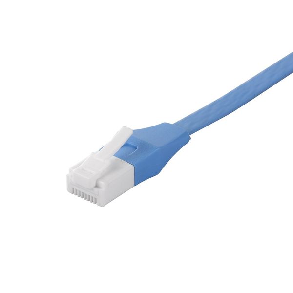 iBUFFALO Split-Proof Ethernet Cable, Cat6A, Straight and Flat, bule