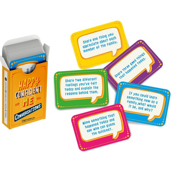 Happy Confident Me Conversations Cards - Cards for the whole family to find new ways to talk, share, and discover more about each other.