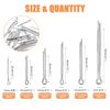 ISPINNER 150pcs 304 Stainless Steel Cotter Pin Clip Key Fastener Fitting Assortment Kit