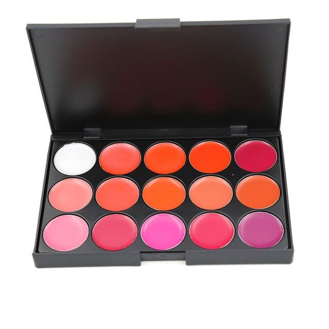 Lip Palette Matte Lipstick Professional Palette 1pcs Red Lip 15 Colors Makeup 01