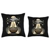 Cosmic Noodle Encounter - UFO & Ramen Throw Pillow
