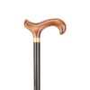 Black Walking Cane with Natural Wood Handle