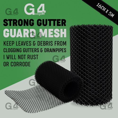 G4GADGET 16cm x 5m Mesh Gutter Guard Standard UK Guttering Block Leaves Moss Debris Shield