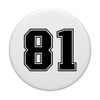 Number #81 Black Sport Number PopSockets Adhesive PopGrip