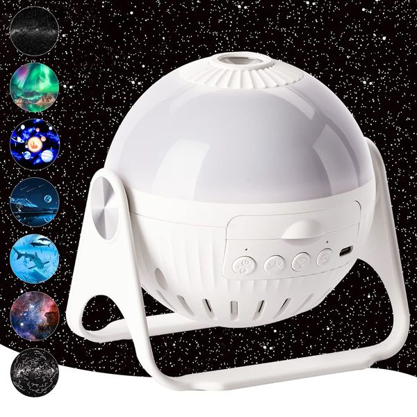 Planetarium for Home Use, Children, Authentic, Popular, Milky Way, Aurora, Constellation, Sea, 7 Different Movie Films, HD Focus Projection Light, Starry Sky Light, Star Projector Light, Bedside Lamp,