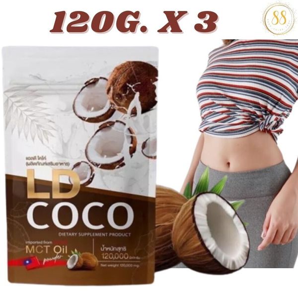 LD COCO, Coconut MCT Oil Powder Cold Pressed for women natural herbs drink 120 g