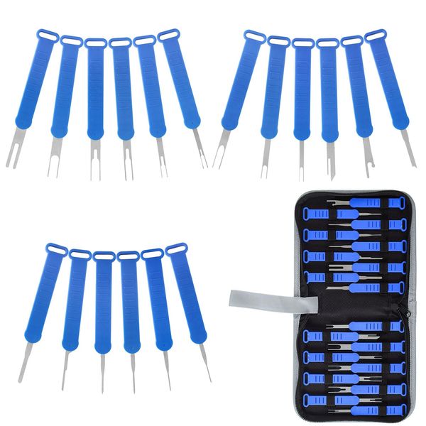 XLWJBES 2024 Newest Terminal Removal Tool Kit, 18Pcs Electrical Pin Removal Tool Kit, Electrical Wire Connector Pin Release Tool, Automotive Depinning Tool Kit for Household Devices