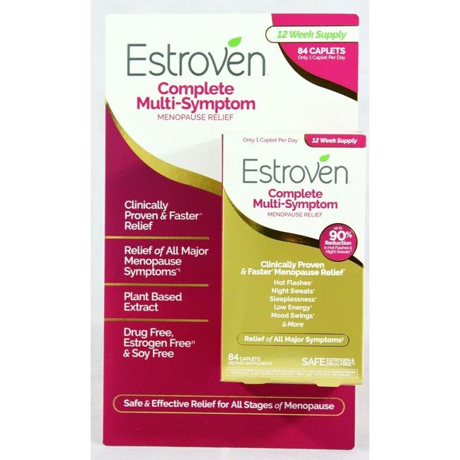 Estroven Complete Multi-Symptom Menopause Relief 84 Caplets Free Shipping 09/25