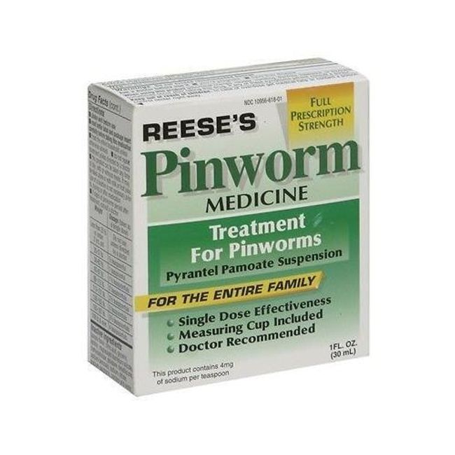 Reese's Pinworm Medicine, Pyrantel Pamoate Suspension, Full Strength - 1 oz