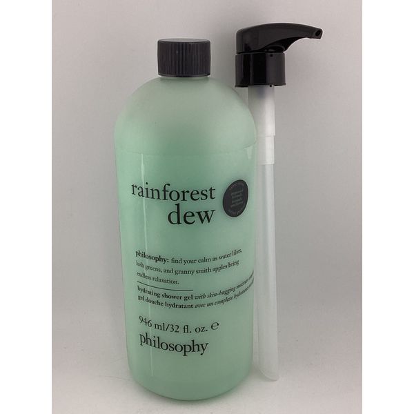 Philosophy Rainforest dew Shampoo Shower Gel Bubble Bath 32 oz IMPROVED FORMULA!