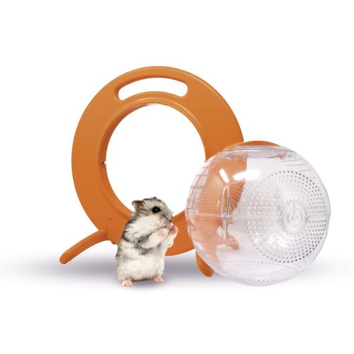 Happy Habitats Halo Portable Pet Carrier - Unique Hamster Ball & Small Animal Exercise Ball – Safe Hamster Carrier - Breathable for Pet Care
