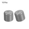 sourcing map 10pcs Rubber End Caps 34mm ID Vinyl Round End Cap Cover Screw Thread Protector Light Grey