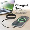 BoxWave Cable Compatible with Flextail Tiny Pump 2X - DirectSync - USB 3.0 A to USB 3.1 Type C, USB C Charge and Sync Cable - 6ft - Black