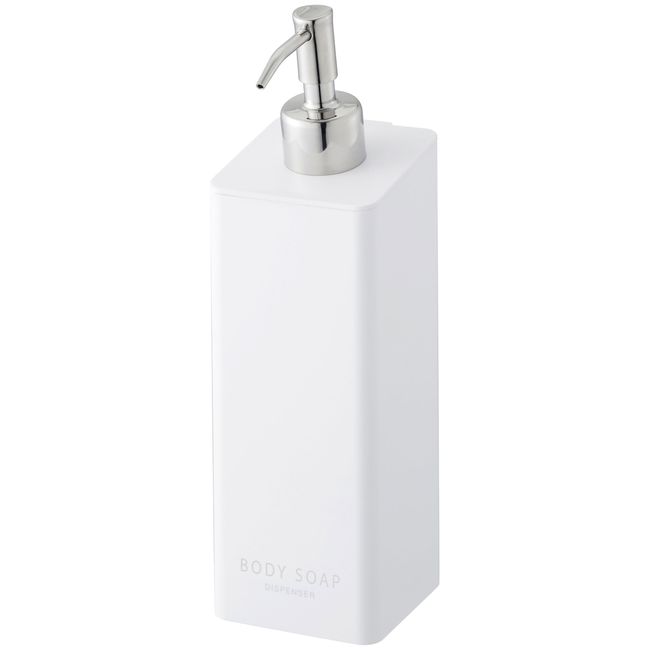 Yamazaki Industries 4262 Magnetic Two-Way Dispenser, Body Soap, White, (W x D x H) Approx. 2.8 x 3.5 x 9.4 inches (7 x 9 x 24 cm), Tower Pump Dispenser Bottle