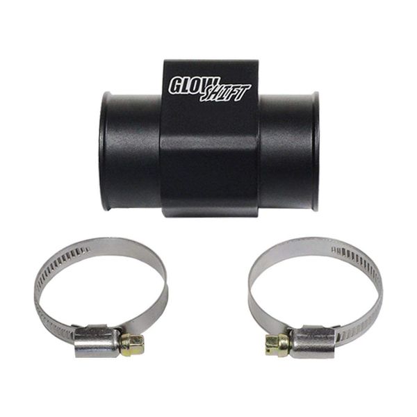 GlowShift 44mm 1-3/4" Radiator Hose Attachment Adapter for Water Coolant Temperature Gauge Sensor - Includes Hose Clamps