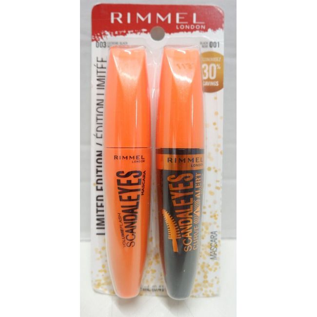 Rimmel Limited Edition Scandaleyes, 2-PACK, Black 001 & Extreme Black 003