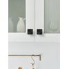 SORWDUERM 2 Pack Black Cabinet Knobs Square Drawer Pulls Bathroom Dresser Handles Hardware Zinc Alloy
