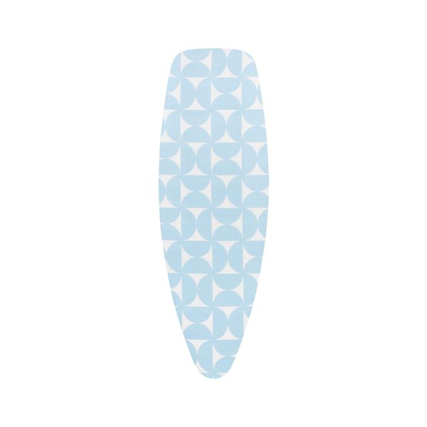 Brabantia Size D (53 x 18 inches) Replacement Ironing Board Cover with Thick Foam & Felt Padding (Fresh Breeze) Easy-Fit, 100% Cotton