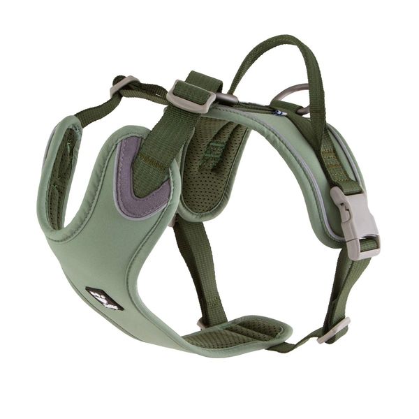 Hurtta Weekend Warrior Eco Dog Harness for Medium Dogs, Hedge Green, 45-60 cm